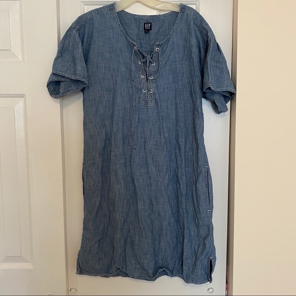 GAP • denim/chambray dress - Picture 1 of 3